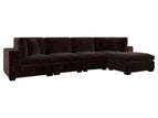 Dark Brown / 2 Pc. Sectional Sofa, Ottoman
