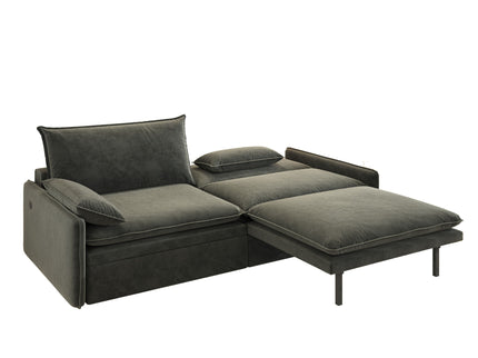 4 Seat Convertible Sleeper Sofa Bed, Modern With Storage