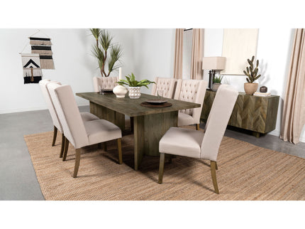 Roman - 3 Door Server With Chevron Design - Brown