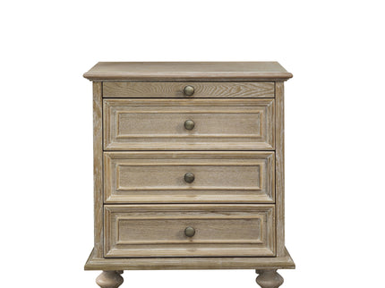 Farmhouse Nightstand With 4 Drawers