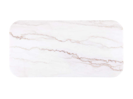 3 Piece Table Set (Rectangle Cocktail Table And Two Square End Tables) - Brown / Gold / White