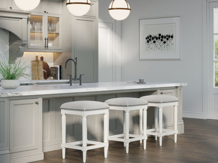 Square Stool With Upholstered Seat