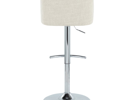 Toriano - Contemporary Adjustable Barstool Swivel With Rounded T Footrest (Set of 2)