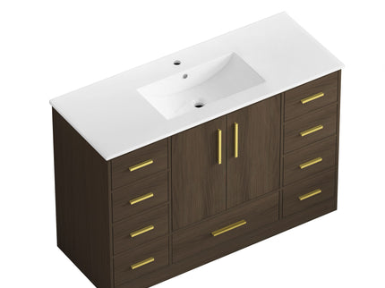 Bathroom Vanity With Abundant Storage 2 Soft Close Doors And 9 Drawers