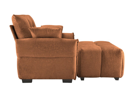 Ergonomic Single Seater Sofa With Ottoman, High Resilience Support Cushions