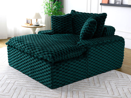 Comfort Bearing Sofa With 2 Pillows And 1 Backrest - Green
