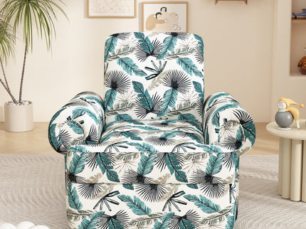 Manual Swivel Recliner Rocker Chair With Adjustable Backrest