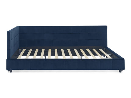 Elegant Design Storage Upholstered Tufted Bed Frame With Backrest And Armrests