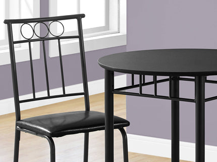 3 Pieces Dining Table Set, Small, Round, Contemporary & Modern