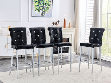 Bar Chairs & Crystal Clasp Design (Set of 2)