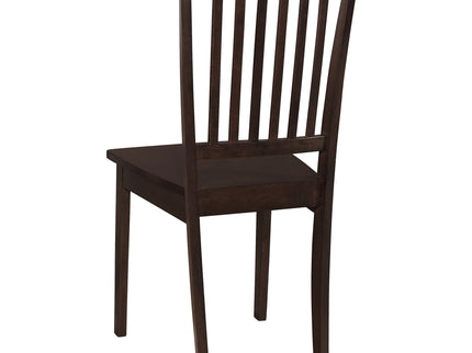 Stan - 5 Piece Dining Set With Rectangular Table And Slat Back Chairs - Cappuccino