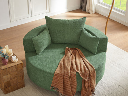 360° Swivel Accent Barrel Chair With 3 Removable Pillows For Living Room