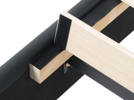 Platform Bed Frame With Adjustable Upholstered Headboard, RGB LED Lights, No Box Spring Needed