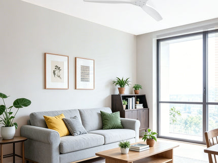 52" Ceiling Fan, No Light Flush Mount Low Profile 3 Blades With Remote Control