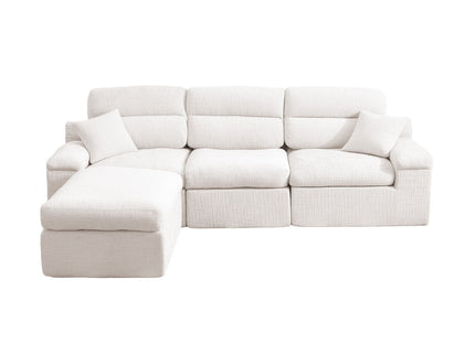 Corner Chaise Sofa With High Backrest