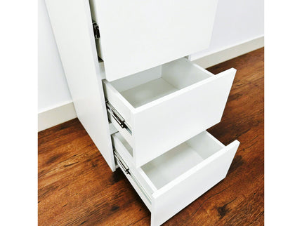 Elise - Slim Modular Closet Cabinet With Drawers - White