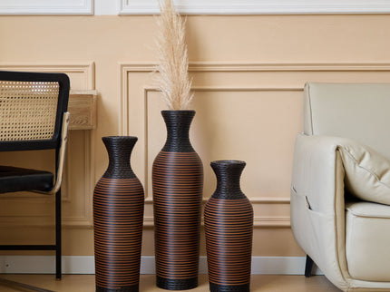 Classic And Neat Floor Vase, High Independent Flower Stand (Set of 3)