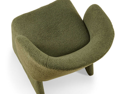 Modern Accent Chair Brown Single Sofa Chair, Upholstered Side Chair Teddy Comfy Chair For Dining Room / Bedroom / Living Room / Reception