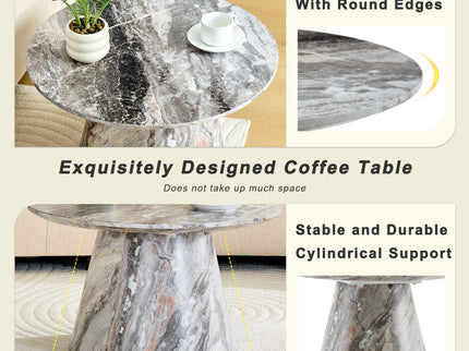 Circular Coffee Table With Adjustable Feet