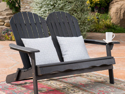 Outdoor Adirondack Rocking Loveseat With Hand Crafted Details