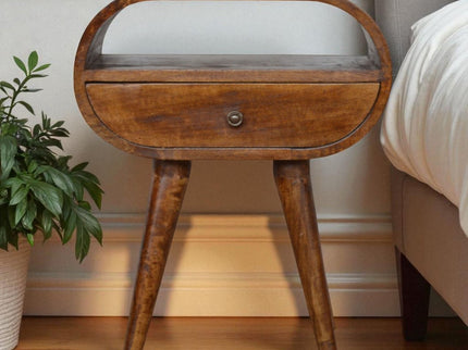 Circular Open Bedside Nightstand