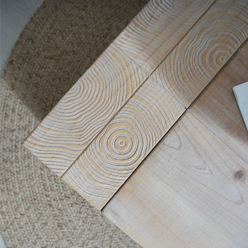 Modern Farmhouse Living Room Block Leg Coffee Table