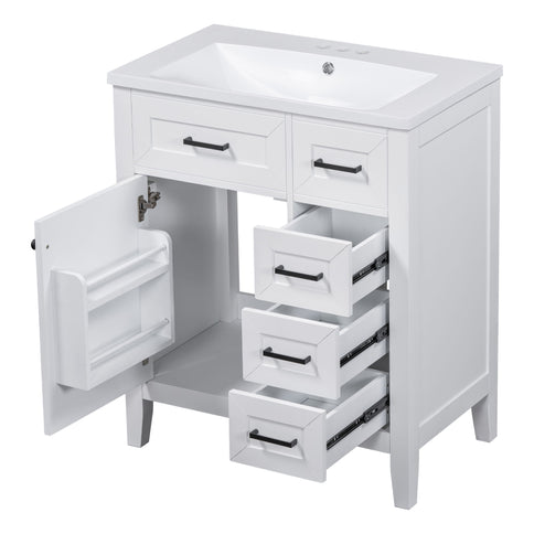 Modern Bathroom Vanity With Sink Combo, 3 Drawers