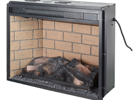 Infrared Quartz Heater Fireplace Insert -Woodlog Version With Brick