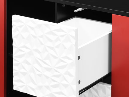 Modern Sideboard Buffet Cabinet With Doors And Unique Panel Styling