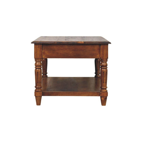 Turned Legs Drawer Table