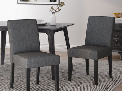 Contemporary Dining Chair With Upholstered Seating And Tapered Legs