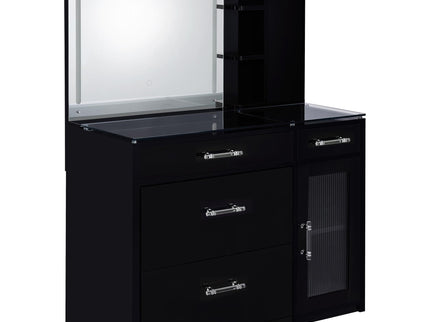 Kerr - 2 Drawer Makeup Vanity Table With Mirror And Stool