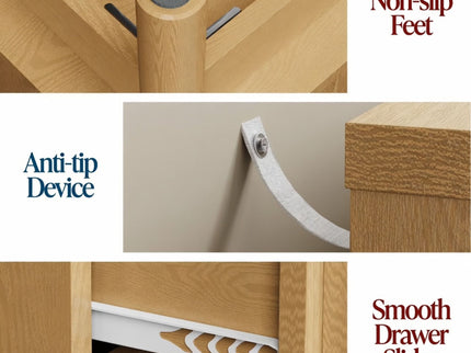 Fluted 3 Drawer Dresser