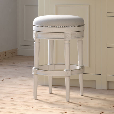 Rustic Elegance Backless Swivel Stool
