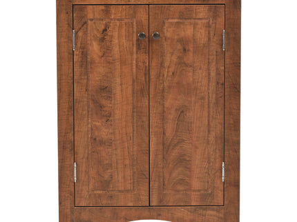 Triangle Bathroom Storage Cabinet With Adjustable Shelves, Freestanding Floor Cabinet For Home Kitchen
