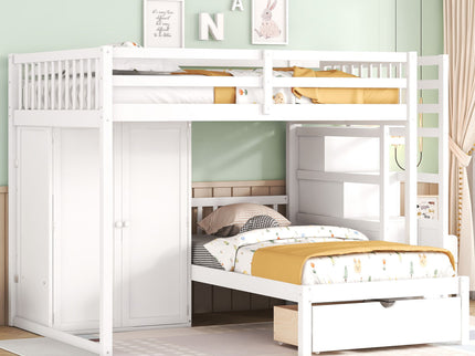 Bunk Bed With Wardrobe, Drawers
