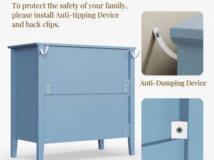 Fluted 3 Drawer Nightstand With Soft Close Slides