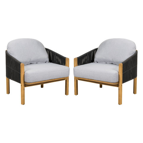 Grotta - Outdoor Wood Club Chair (Set of 2)
