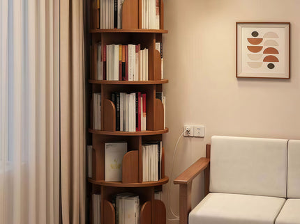 5 Tier Rotating Bookshelf, Spinning Design