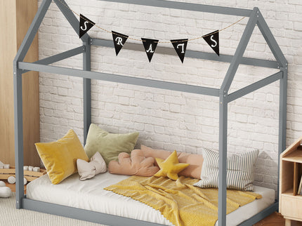 Wooden House Shaped Bed