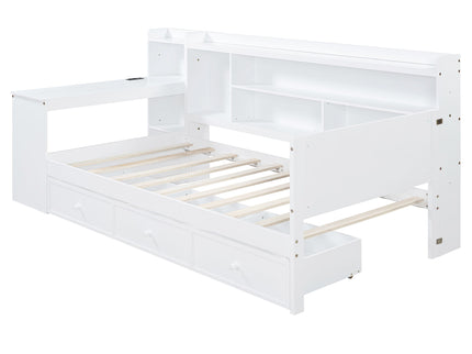 Daybed With 3 Drawers USB Ports And Desk