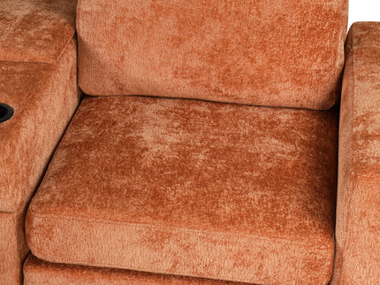 Modular L-Shaped Sectional Sofa Bed With Pull-Out Sleeper, Cup Holders, And Storage