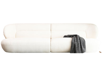 Modern Fashion Yp40116W Circular Curve Design Sofa, 4 Seater For Office & Bedroom - White