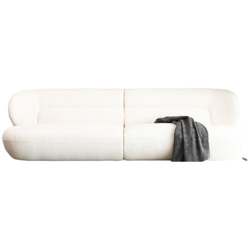 Modern Fashion Yp40116W Circular Curve Design Sofa, 4 Seater For Office & Bedroom - White