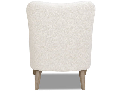 Nimbus - Curved Accent Chair - Ivory White