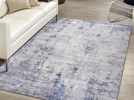 Marfi - 5' X 7' Abstract Area Rug - Silver