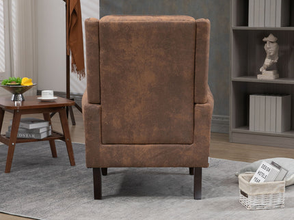 Modern Accent Armchair With Sturdy Wood Legs
