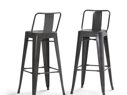 Rayne - Curved Back Metal Stool (Set of 2)