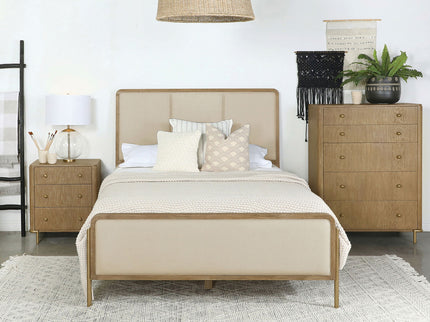 Benson - Eastern King Panel Bed - Sand