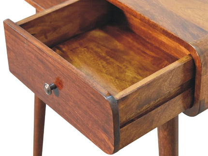 Curved Hallway Table - Chestnut